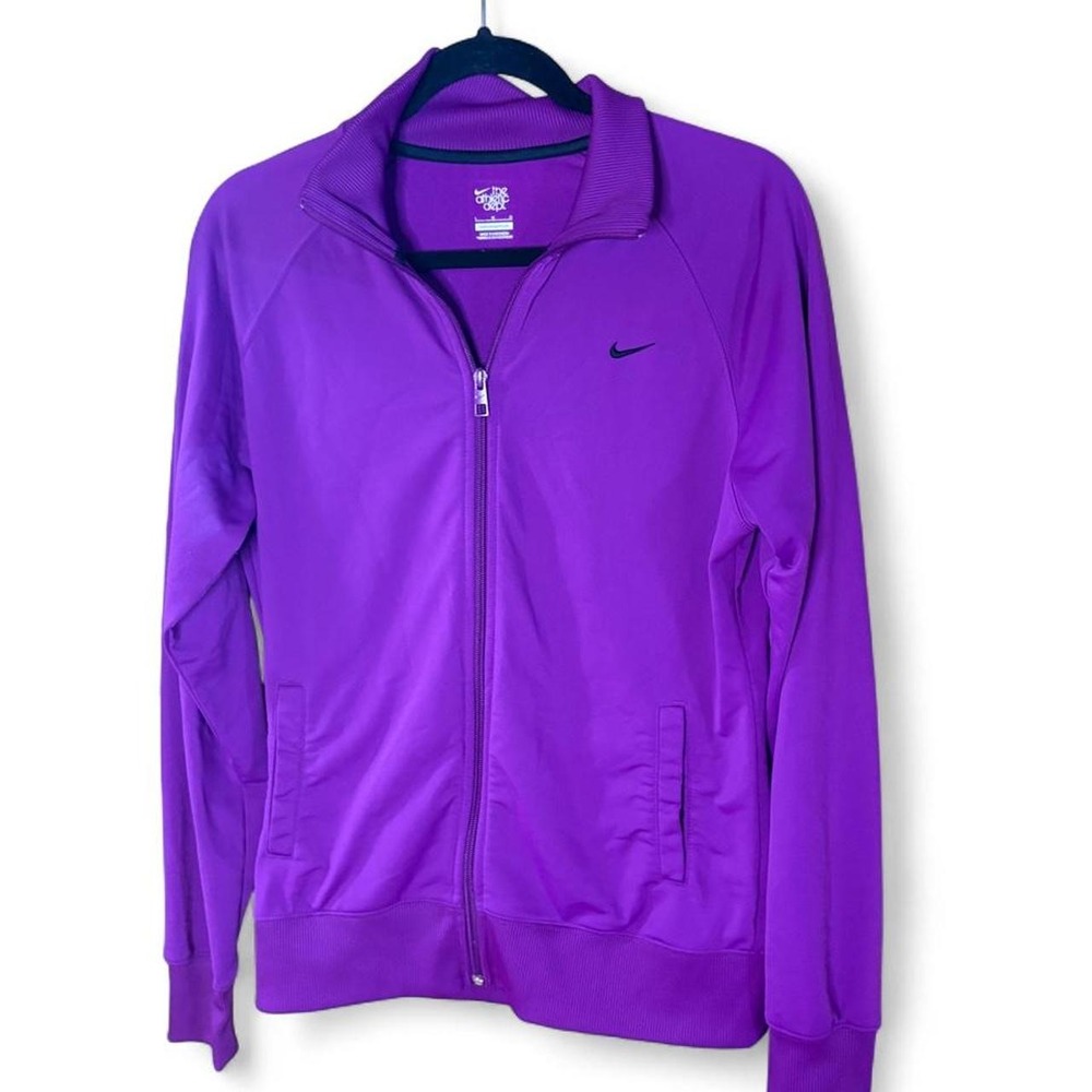 Nike The Athletic Dept Purple Full Zip Track Jacket Womens Large Sporty
